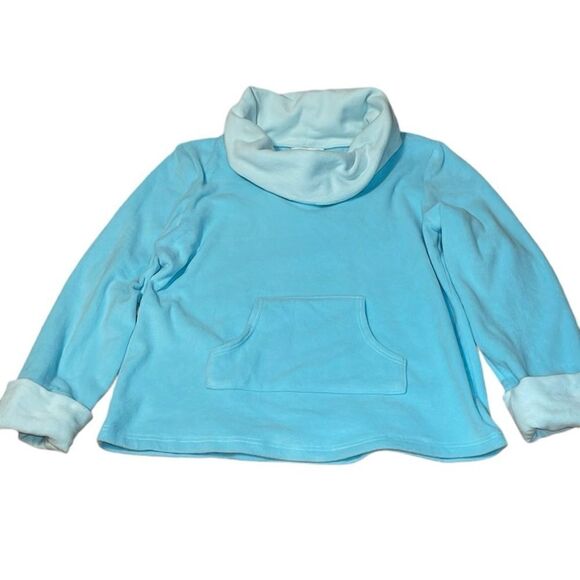 Pajamagrams Cozy Fleece Top, Aqua, Her, Medium - Picture 1 of 7
